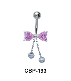 Bright Bow with Balls Belly Piercing CBP-193