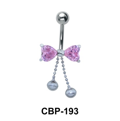 Bright Bow with Balls Belly Piercing CBP-193