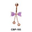 Bright Bow with Balls Belly Piercing CBP-193