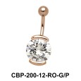 Round Shaped with CZ Belly Piercing CBP-200
