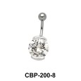 Round Shaped with CZ Belly Piercing CBP-200