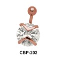 Round Shaped with CZ Belly Piercing CBP-202