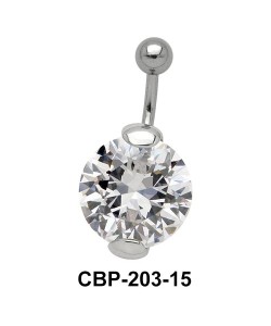 Prong Set Round Brilliant Belly CZ Crystal CBP-203