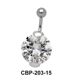 Prong Set Round Brilliant Belly CZ Crystal CBP-203