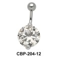 Round Brilliant Prong Set Belly CZ Crystal CBP-204-8