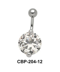 Round Brilliant Prong Set Belly CZ Crystal CBP-204-12