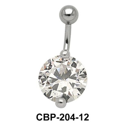 Round Brilliant Prong Set Belly CZ Crystal CBP-204-12