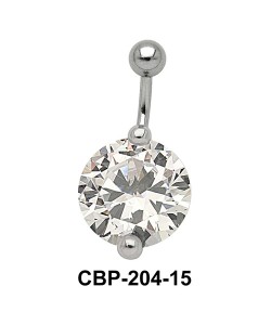 Round Brilliant Prong Set Belly CZ Crystal CBP-204-15