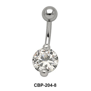 Round Brilliant Prong Set Belly CZ Crystal CBP-204-8