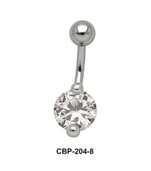 Round Brilliant Prong Set Belly CZ Crystal CBP-204-8