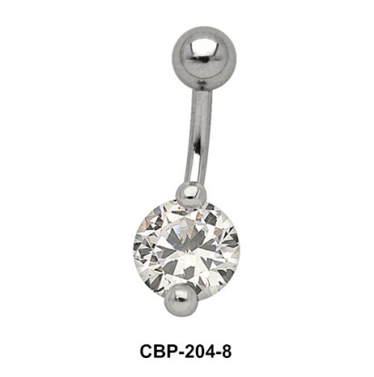 Round Brilliant Prong Set Belly CZ Crystal CBP-204-8