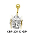 Prong Set Round Brilliant Belly CZ Crystal CBP-205