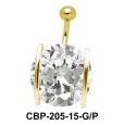 Prong Set Round Brilliant Belly CZ Crystal CBP-205