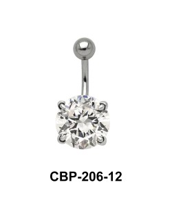 Round Brilliant Prong Set Belly CZ Crystal CBP-206-12