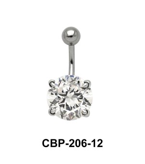 Round Brilliant Prong Set Belly CZ Crystal CBP-206-12