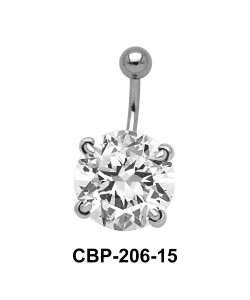 Round Brilliant Prong Set Belly CZ Crystal CBP-206-15