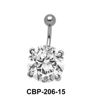 Round Brilliant Prong Set Belly CZ Crystal CBP-206-15