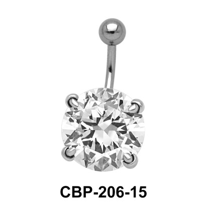 Round Brilliant Prong Set Belly CZ Crystal CBP-206-15