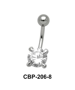 Round Brilliant Prong Set Belly CZ Crystal CBP-206-8