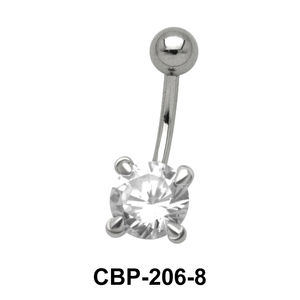 Round Brilliant Prong Set Belly CZ Crystal CBP-206-8