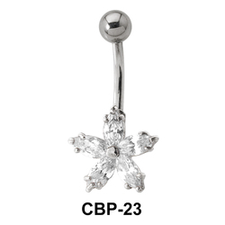 Floral Belly CZ Crystal CBP-23