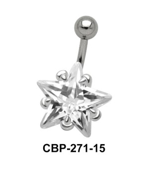 Starry Stone Set Belly CZ Crystal CBP-271