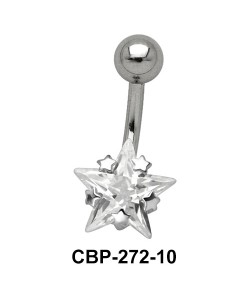 Star Patterned CZ Set Belly Crystal CBP-272-10