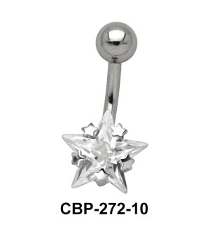 Star Patterned CZ Set Belly Crystal CBP-272-10