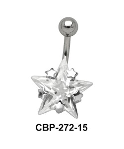 Star Patterned CZ Set Belly Crystal CBP-272