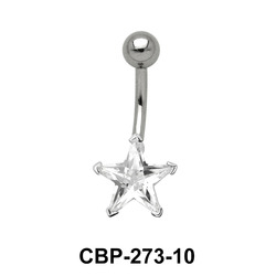 Prong Set Star Stone Belly CZ Crystal CBP-273-10