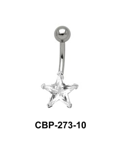 Prong Set Star Stone Belly CZ Crystal CBP-273-10