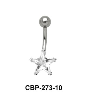 Prong Set Star Stone Belly CZ Crystal CBP-273-10