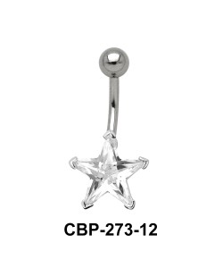 Prong Set Star Stone Belly CZ Crystal CBP-273-12