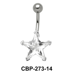 Prong Set Star Stone Belly CZ Crystal CBP-273-14