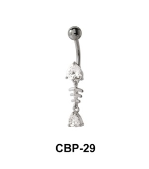 Fish Bone Belly Piercing CBP-29