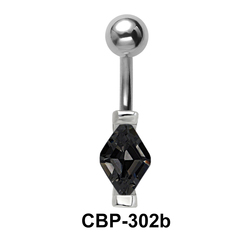 Diamond Shaped Stone Belly Piercing CBP-302b