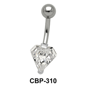 Diamond Stone Set Belly CZ Crystal CBP-310