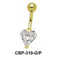 Diamond Stone Set Belly CZ Crystal CBP-310