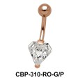 Diamond Stone Set Belly CZ Crystal CBP-310