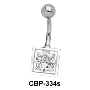 8 Point Star CZ Belly Piercing CBP-334s