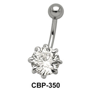 Flower Belly CZ Crystal CBP-350