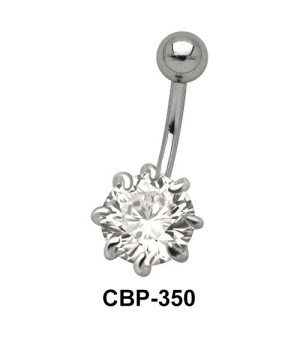 Flower Belly CZ Crystal CBP-350