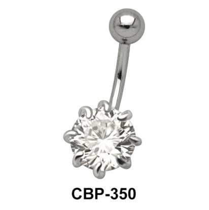 Flower Belly CZ Crystal CBP-350