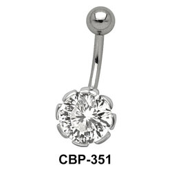 Floral Belly CZ Crystal CBP-351