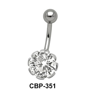 Floral Belly CZ Crystal CBP-351