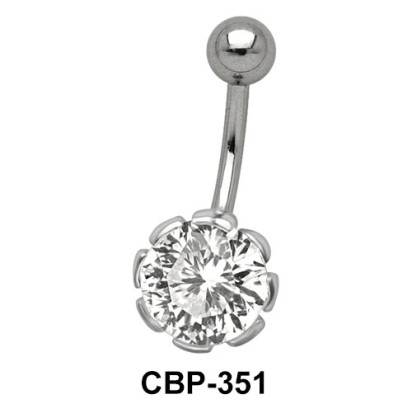 Floral Belly CZ Crystal CBP-351