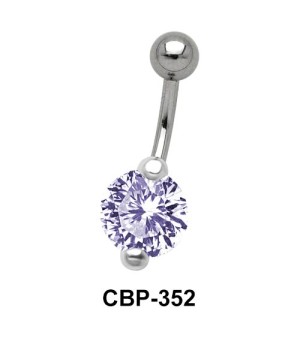 Round Brilliant Stone Belly Button Ring CBP-352