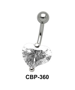 Heart Shaped Belly Piercing CBP-360