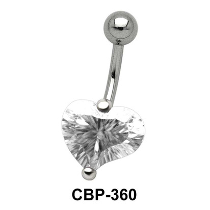 Heart Shaped Belly Piercing CBP-360