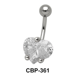 Shiny Heart Belly CZ Crystal CBP-361
